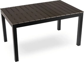 Stół Ogrodowy ARGOS 140-180 cm Ciemnoszary Dąb/Czarny