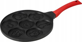Palacsintasütő serpenyő 7 mintával Fekete színben Gyerekeknek
