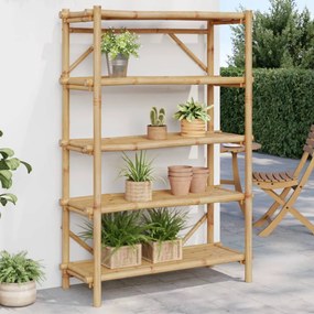 vidaXL 5 szintes bambusz polc 100 x 40 x 150 cm
