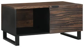 dohányzóasztal 80 x 50 x 40 cm - tömör mangófából és MDF-ből
