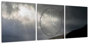 A közeledő vihar képe (órával) (90x30 cm)