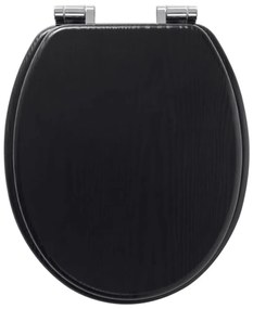 Tiger Blackwash fekete MDF finoman záródó WC-ülőke