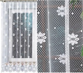 Jacquard mintás függöny 779031, 300x170cm egyenes, virágmintás (szegélyekkel)