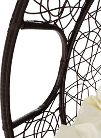 Függő dupla fotel, réz/barna/bézs, DALVEA 2 NEW