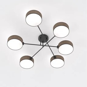 Felületre szerelhető csillár MAGA 6xE14/10W/230V barna