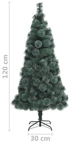zöld PET műkarácsonyfa állvánnyal 120 cm