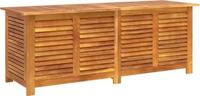 vidaXL tömör akácfa kerti tárolóláda zsaluval 150 x 50 x 56 cm
