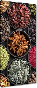 Vászonkép 55x115 Fűszertartó tálak gyógynövények