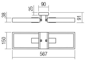 Redo 01-1968 - Mennyezeti lámpa TIMBER 2xE27/42W/230V bükkfa