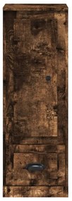 füstös tölgy színű szerelt fa magasszekrény 36x35,5x103,5 cm