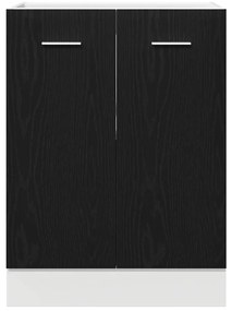 Alsószekrény Fekete Tölgy 60x46x81,5 cm Forgácslap