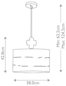 Flambeau FB-FRAGMENT-G-PL - Csillár rúdon FRAGMENT 1xE27/60W/230V