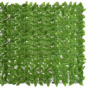 zöld leveles erkélyparaván 600 x 150 cm
