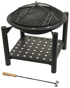 Hordozható 48 cm-es fa tűzrakó rácssal