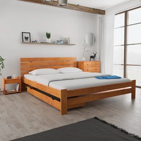 PARIS magasított ágy 180x200 cm, égerfa Ágyrács: Lamellás ágyrács, Matrac: Deluxe 10 cm matrac