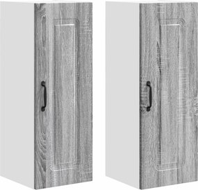 vidaXL Konyhaszekrény Kalmar 2 pcs Szürke Sonoma 30 x 31 x 80 cm