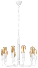 Csillár láncon TIFFANY 10xE27/60W/230V fehér