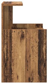 Éjjeli asztal - 2 db - Régi fa - 40 x 35 x 60 cm - Tervezett fa