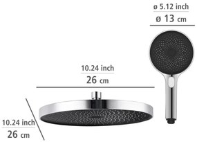 WENKO 25312100 - SOFTWATER zuhanyoszlop 12x120 cm, fényes króm