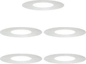 vidaXL Alkalmas lapos fa gyűrűkhez 5 pcs Ezüst Ø30 / 60 cm