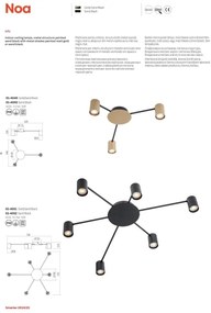 Redo 01-4051 - Spotlámpa NOA 6xGU10/10W/230V arany
