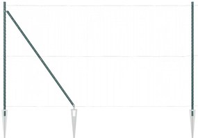 Kerítési oszlopok spikkal 26 db Ø32 mm 180 cm Horganyzott acél