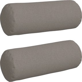 vidaXL Hengerpárnák 2 pcs Tópszínű Ø 25 x 70 cm szövet