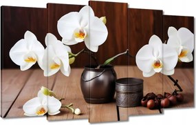 Vászonkép 100x60 Fehér orchideák