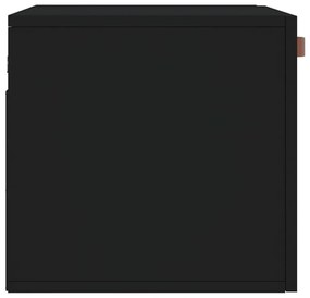 fekete szerelt fa faliszekrény 60 x 36,5 x 35 cm