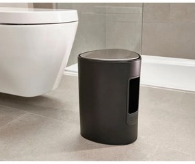 Matt fekete acél pedálos szemetes 5 l EasyStore Luxe – Joseph Joseph