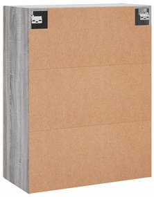 2 db szürke sonoma színű fali szekrény 69,5 x 34 x 90 cm
