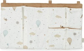 Elefántcsont színű bio pamut zsebes tároló kiságyra 42 cm Dreamland – Cam Cam Copenhagen
