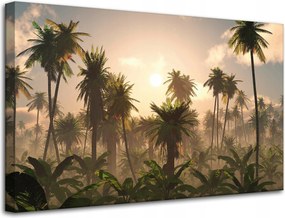 Vászonkép Naplemente Pálmafák Natura 80x50 cm Ideális ajándék