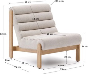 Bézs fotel Magira – Kave Home