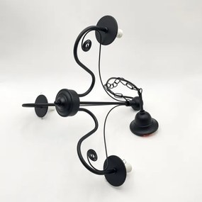 Brilagi - LED Csillár láncon COTTAGE 3xE14/40W/230V fekete/barna