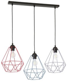 Csillár zsinóron BASKET 3xE27/60W/230V