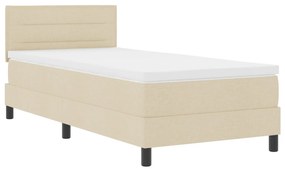 Box Spring Ágy matraccal Bézs 90x200 cm Szövet