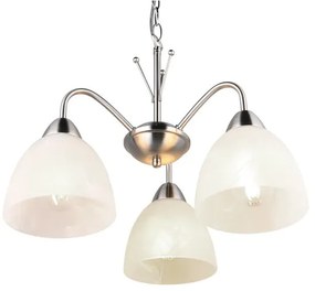 Fehér-ezüstszínű függőlámpa üveg búrával ø 43 cm Dobby – Trio