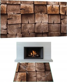 Kandalló Alatti Üveg Edzett Üveg Állvány Méret 80x52cm Bale Grafikával