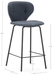 Sötétszürke bárszék szett 2 db-os (ülésmagasság 67 cm) Maura – Marckeric