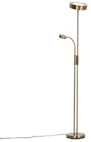 Állólámpa bronz LED-del és dimmerrel, olvasólámpával - Kelso