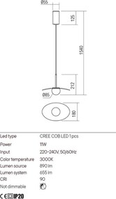 Függeszték Fekete CODY REDO 01-3308