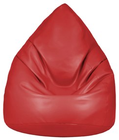 Mini babzsák piros színű ökobőrből