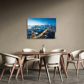 Kép - Városhálózat (üvegen) (70x50 cm)