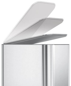 Matt ezüstszínű acél pedálos szemetes 5 l – simplehuman