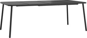 vidaXL antracitszürke acél kerti asztal 200 x 100 x 71 cm