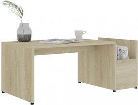 sonoma tölgy színű szerelt fa dohányzóasztal 90 x 45 x 35 cm