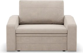 Vertico fekvőfotel, 90 cm széles, bársony, bézs