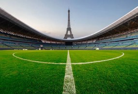 Fotográfia soccer field and Eiffel tower, lupengyu