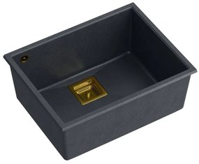 gránit mosogató DAVID 50 Black Metallic